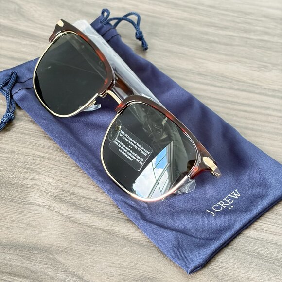 JCrew Brow Line Sunglasses Dark Acorn - Picture 8 of 9